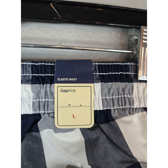Gap Kids Boy's Blue and White Check Swim Shorts Trunks Size Large 10 NWT - Picture 2 of 7